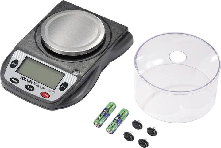 Produktbild Voltcraft PS-600C Präzisionswaage Wägebereich (max.) 600g Ablesbarkeit 0.01g batteriebetrieben Sch