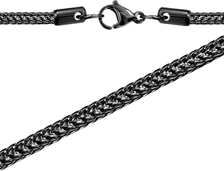 Produktbild Star Piercing Kette Quadratische Weizenkette schwarz (Chirurgenstahl 316L, ohne Messing)