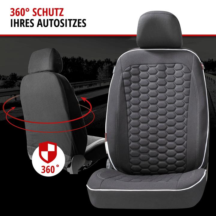 Actual product image Walser Car seat cover ZIPP-IT Premium Kendal, car seat covers for 2 front seats with zipper system sc