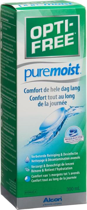 Opti Free PureMoist, solution d'entretien pour lentilles de contact, 300 ml (Tout en un solution, 300 ml)
