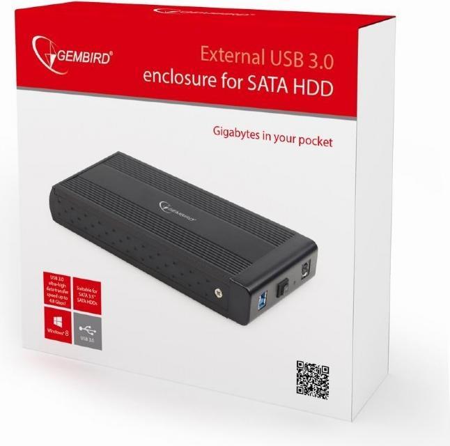 Actual product image Gembird EE3-U3S-3 Storage Drive Enclosure HDD Enclosure 3.5 Inch (3.5")