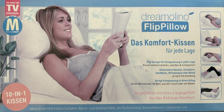 Immagine prodotto Dreamolino Cuscino Flip (23 x 50 x 14 cm, 43 x 50 x 15 cm)