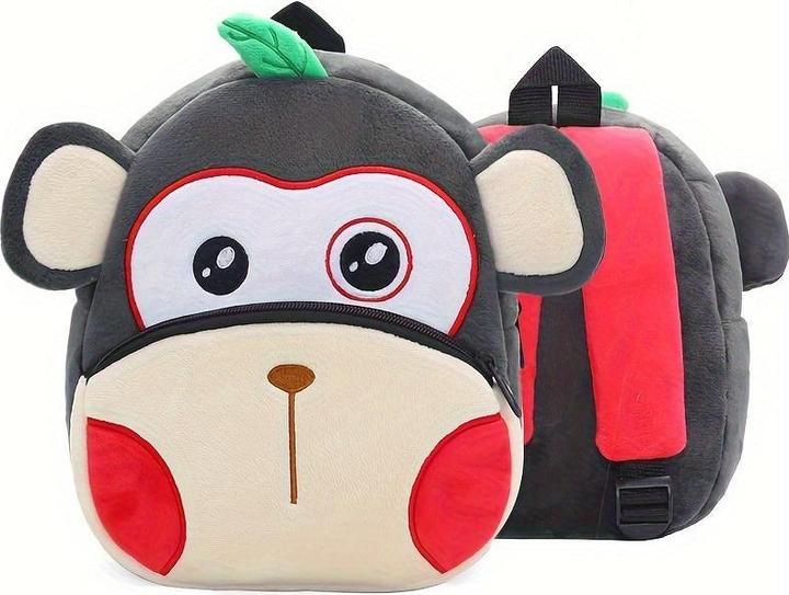 Produktbild Only-Bags.Store Polyester Schultasche, niedliche Tier Plüsch Rucksack, Outdoor-Urlaub kleine Tasche