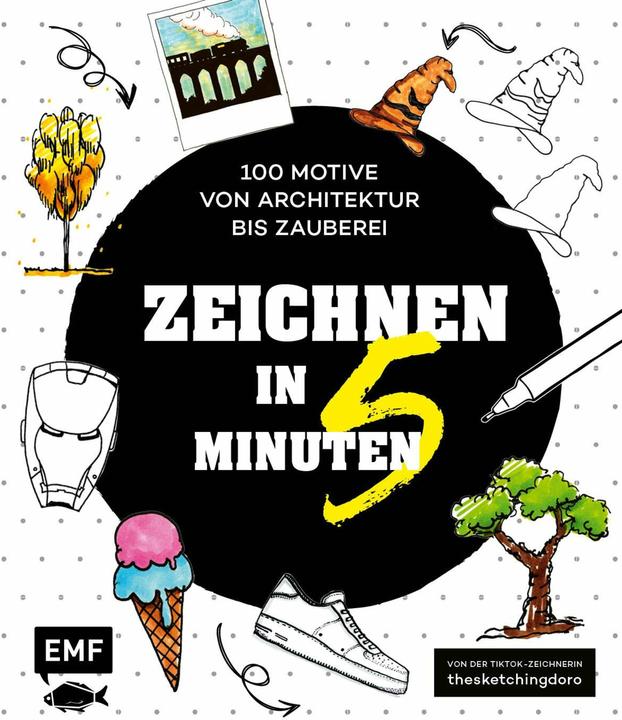 Produktbild Zeichnen in 5 Minuten – 100 Motive von Architektur bis Zauberei