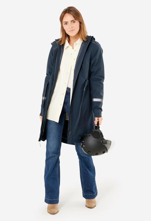 Produktbild Btwin Regentrenchcoat City 940 wasserdicht Damen marineblau (L)