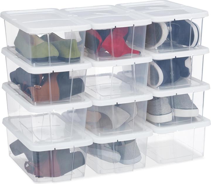 Produktbild Relaxdays Schuhboxen Kunststoff (20 x 34.5 x 12.5 cm)