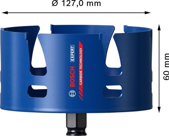 Immagine prodotto Bosch Professional Zubehör Sega a tazza Expert per materiali da costruzione, 127 x 60 mm (127 millimetri)