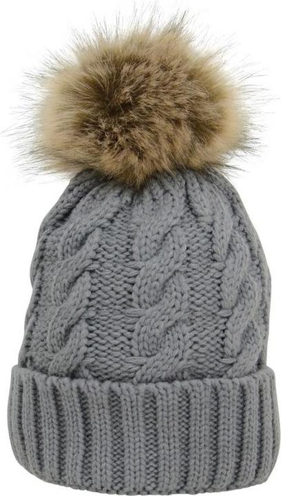 Hy Fashion Bommelmütze Melrose mit Zopfmuster Erwachsene (One Size)