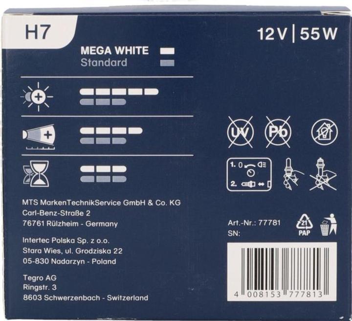 Immagine prodotto Cartrend Mega bianco (H7)