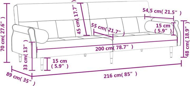 Actual product image VidaXL Phillip (Sofa bed)