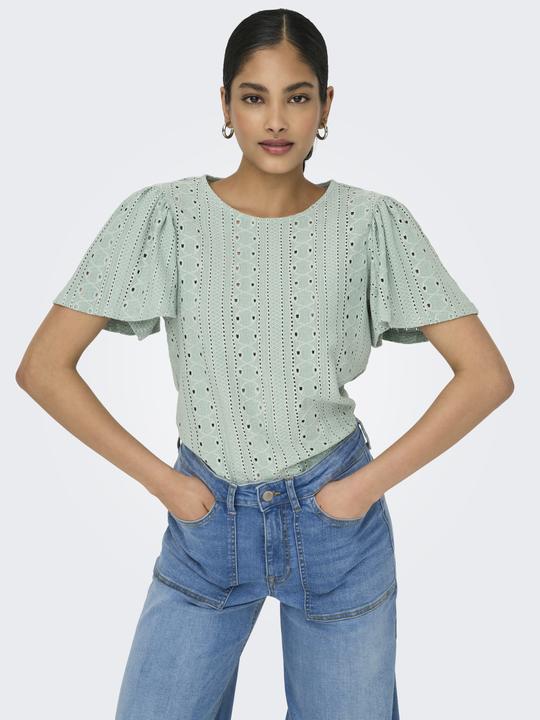 Image du produit Only Normal geschnitten Rundhals Voluminöser Armschnitt Top Top (M)