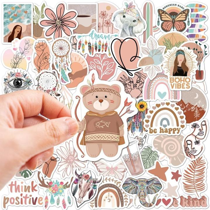 Actual product image JTI Stickers - Bohemian art motifs - 50 pcs