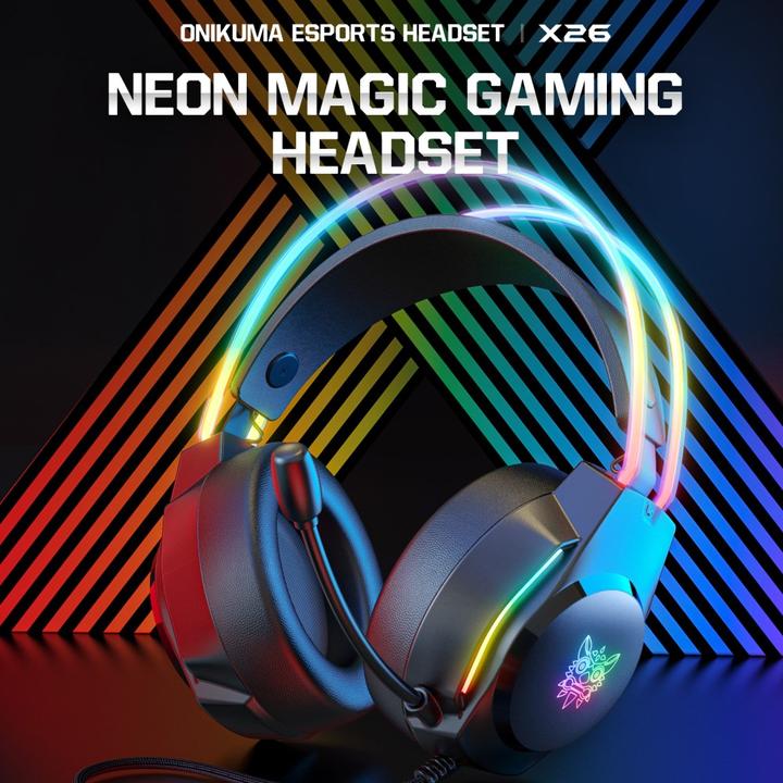 Actual product image Onikuma X26 Gaming Headphones (Wired) Black