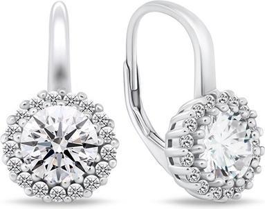 Actual product image Brilio Silver - Charming silver earrings with clear zircons EA746W
