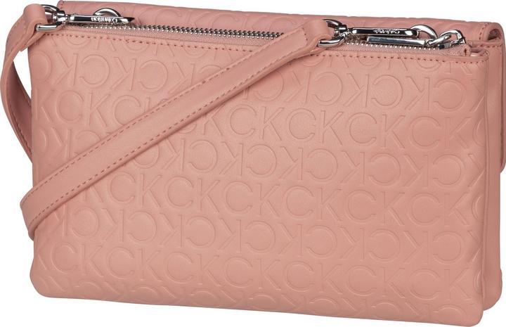 Actual product image Calvin Klein Shoulder Bag Re-Lock Double Crossbody Emb Mono PSP23