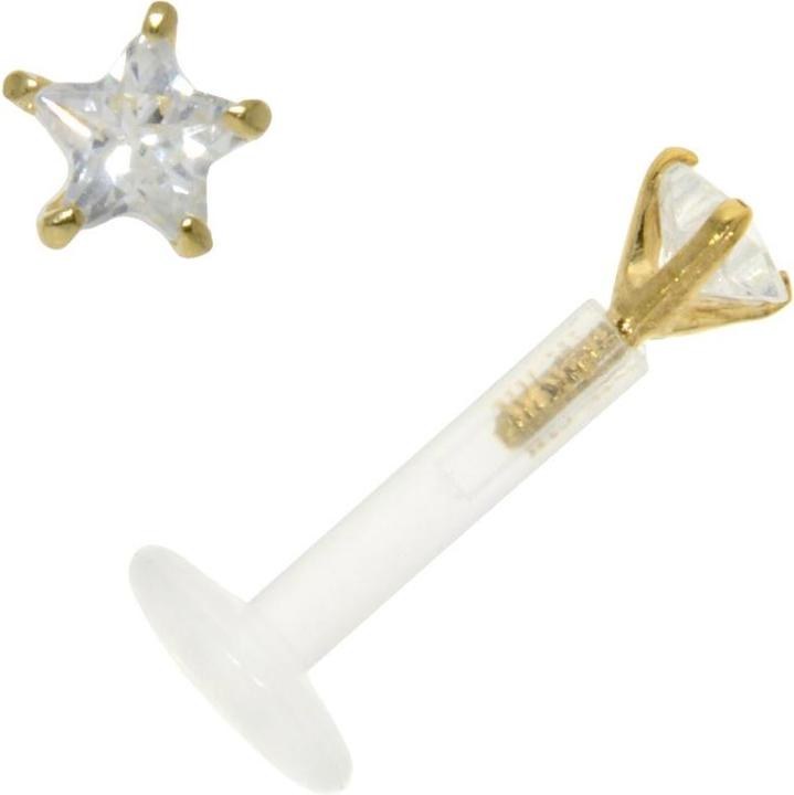 Image du produit Bijouteria Piercing (Bioplastique, Or 18K, Zircone)