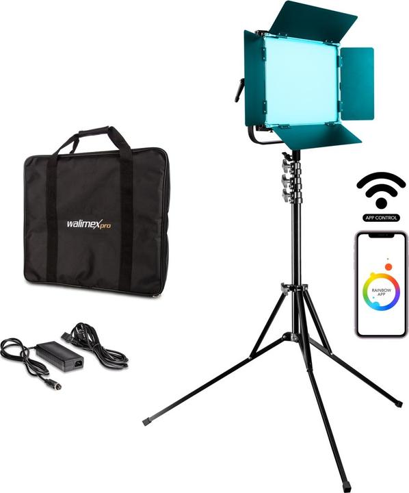 Actual product image Walimex LED Rainbow 50W RGBW Set 1 (1x Rainbow 50W, 1x Lamp Stand GN-806) (Surface luminaire)
