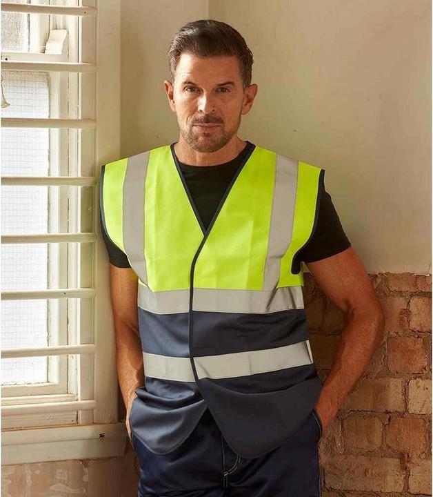 Actual product image Yoko Unisex Adult Two Tone Hi-Vis Vest (L)