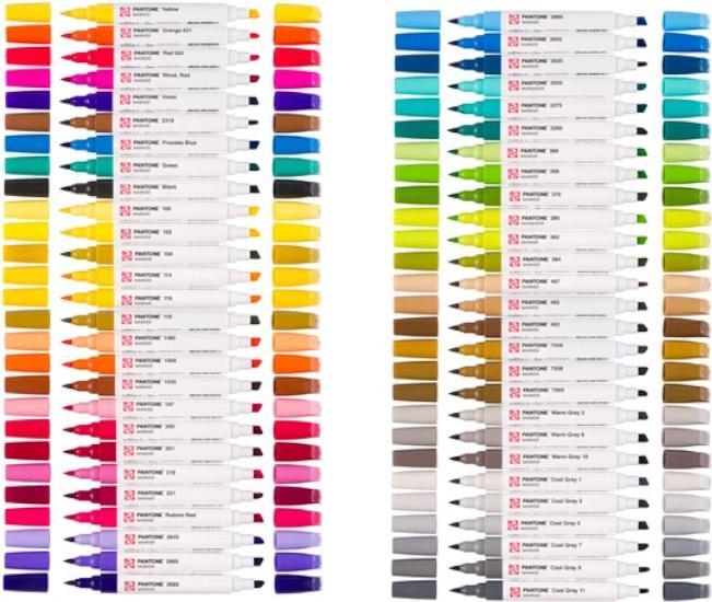Actual product image Talens Felt-tip pen Pantone 54 set Primary (Multicoloured, 3 mm)