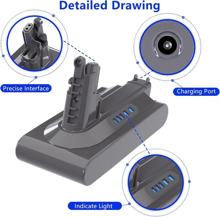 Actual product image Battool V10 battery SV12 replacement battery Battery for Dyson