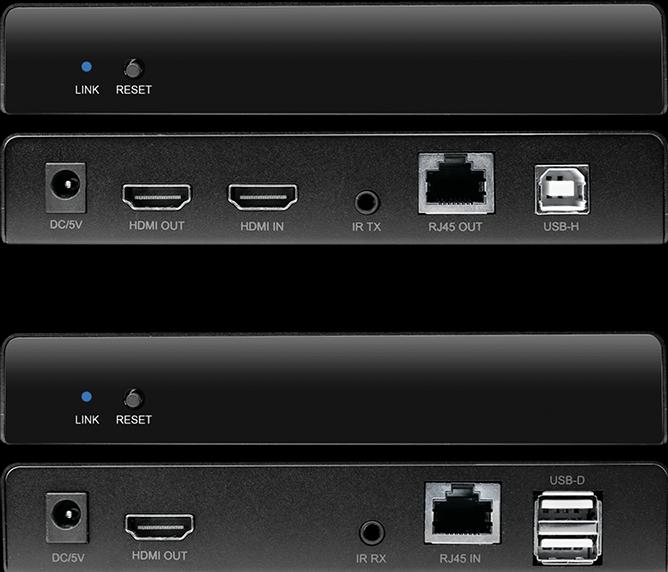 Actual product image LogiLink HDMI extender set via LAN, KVM, 2x USB-A, 1080p, HDCP, IR, Loop Out (Extender)
