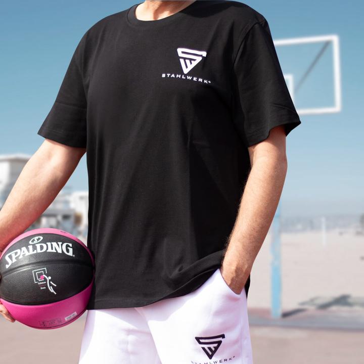 Image du produit Stahlwerk T-shirt noir Taille XXL Chemise à manches courtes avec logo imprimé 100% coton (XXL)