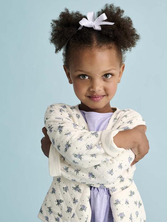 Image du produit Vertbaudet Mädchen-Set: Geblümte Jacke mit Steppnähten & Kleid (140)