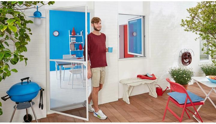 Actual product image tesa Insect screen Alu COMFORT for doors, XL insect screen (120 x 240 cm)