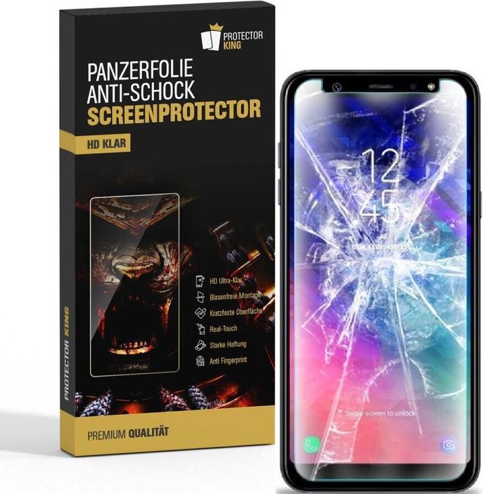 Produktbild Protectorking 3x Panzerfolie Anti-Shock HD Klar (3 Stück, Samsung Galaxy A6)