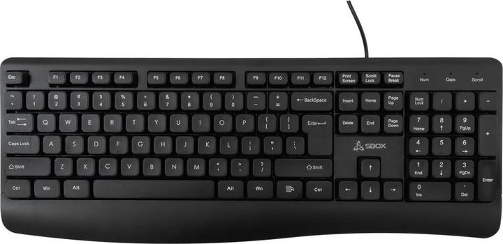 Produktbild Sbox K-103 Keyboard US Black (US, Kabellos)