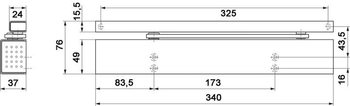 Actual product image Dormakaba Door closer TS 97 Contur Design (French window, Room door, Entrance door, Wooden door, Indoor)