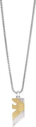 Emporio Armani - Stylish men's bicolor necklace Eagle Logo EGS3073040