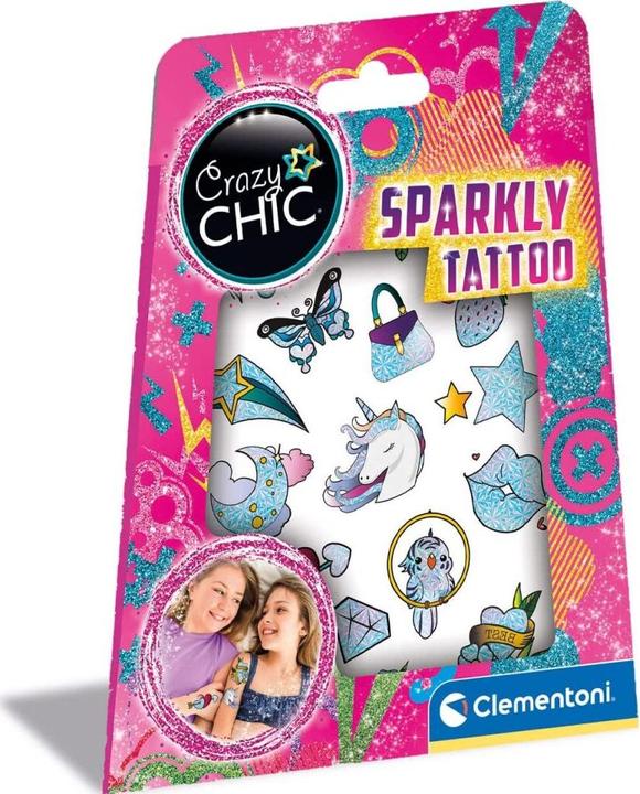 Produktbild Clementoni Crazy Chic Sparkly Tattoo, Children"s tattoo set, 6 yr(s), Multicolour
