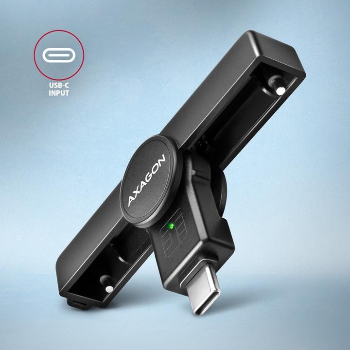 Produktbild Axagon CRE-SMPC USB-C Smart Card PocketReader (USB 2.0)