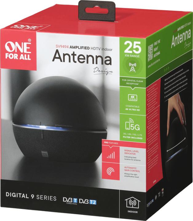 Actual product image One for All Amplified Indoor Design Antenna (Indoor antenna, DVB-T / -T2)