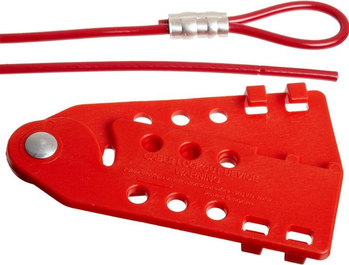 Productafbeelding Brady Kabelvergrendelingssysteem, rood, met 1,8 m geplastificeerde staalkabel