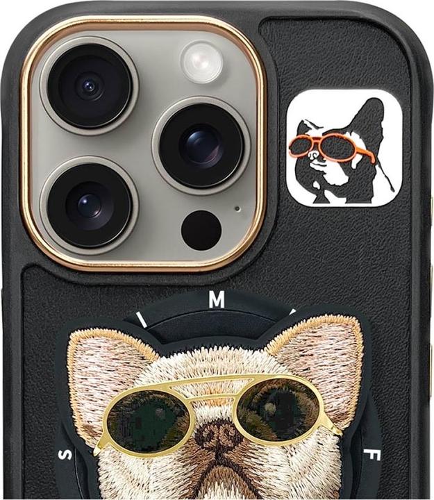 Produktbild Uniq Nimmy Glasses Cool Dog MagSafe case for iPhone 16 Pro Max black (Apple iPhone 16 Pro Max)