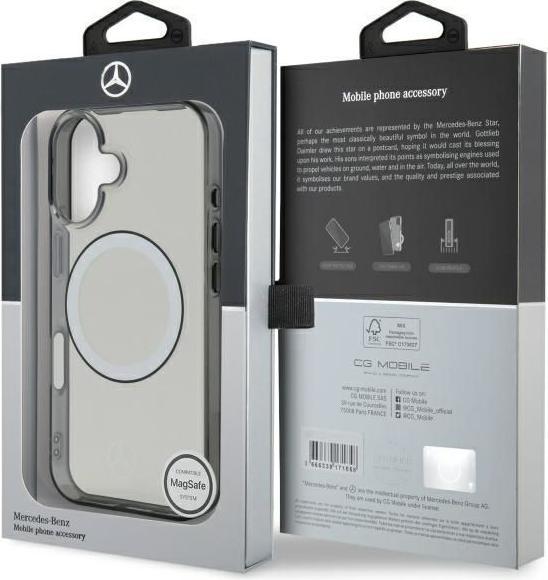 Produktbild Mercedes MEHMP16S23HUOKC iPhone 16 6.1" transparent hardcase Printed logo MagSafe (Apple iPhone 16)
