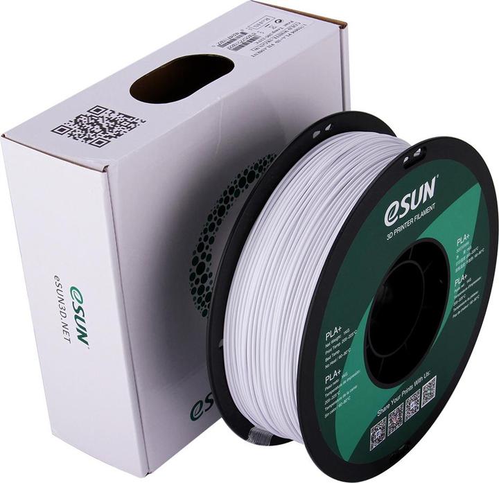 eSUN PLA+ Blanc froid 1.75mm 1Kg (PLA+ LECTURE, 1.75 mm, 1000 g, Blanc)