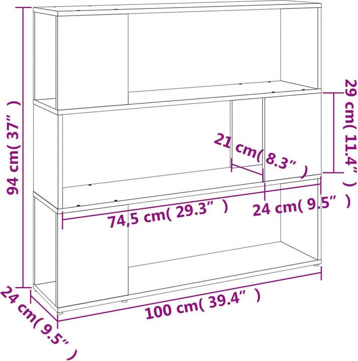 Actual product image VidaXL Tabb (100 x 24 x 94 cm)