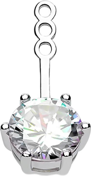 Immagine prodotto Star Piercing Orecchino Orecchino argento con cristallo argento