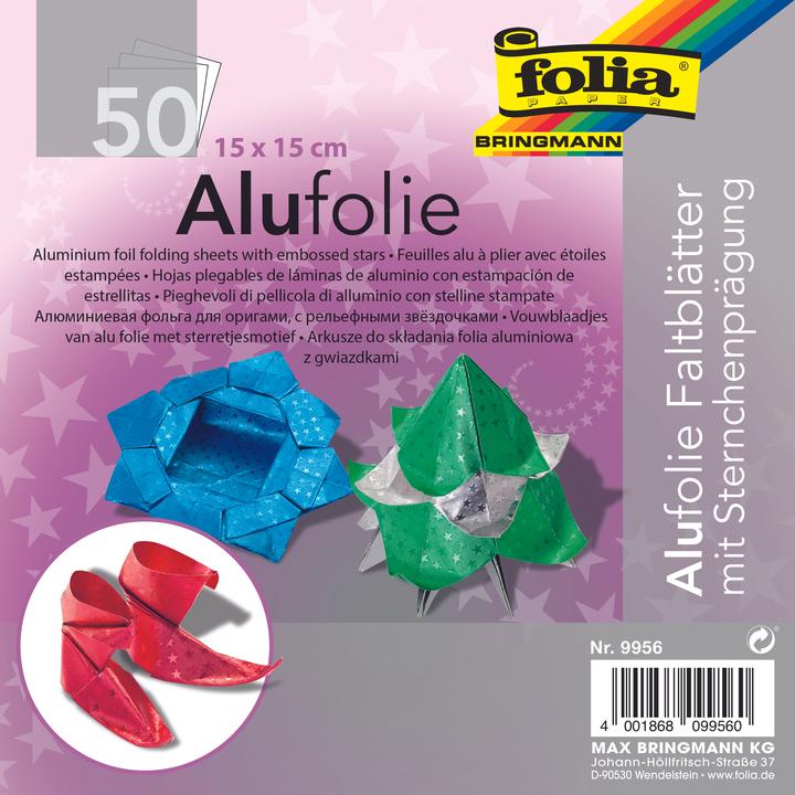 Produktbild Folia Faltblätter Alufolie Sternchen quadr. (1 x)