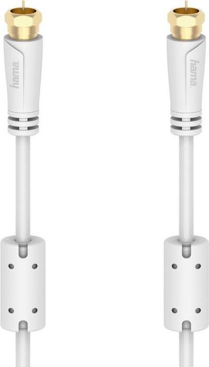 Produktbild Hama Koaxialkabel für Kabelrouter, Netzwerk, F-Stecker, 75 O, 100 dB, 3,00 m (100 dB, Antennenkabel)