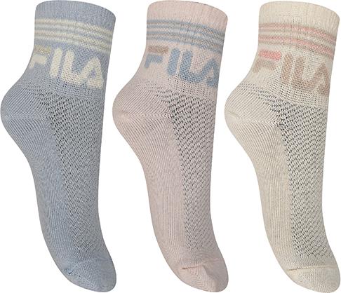 FILA Junior Girl Quarter Plain Socks 3 Pairs Pack