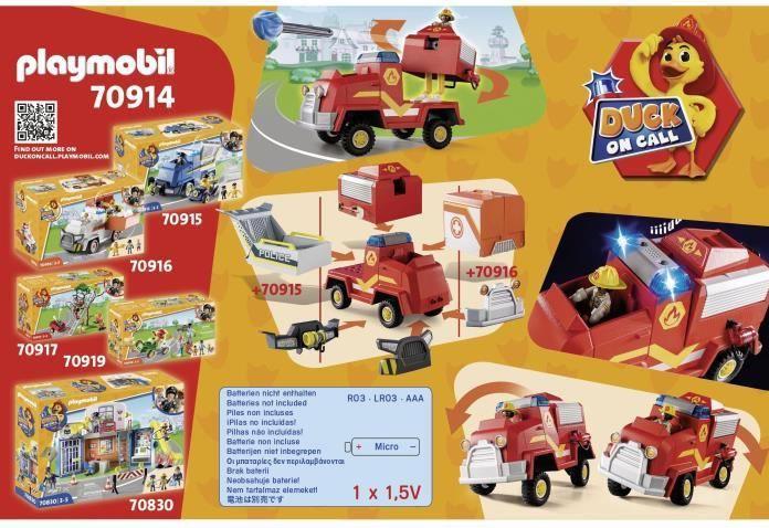 Actual product image Playmobil Fire department emergency vehicle (70914, Playmobil Duck On Call)