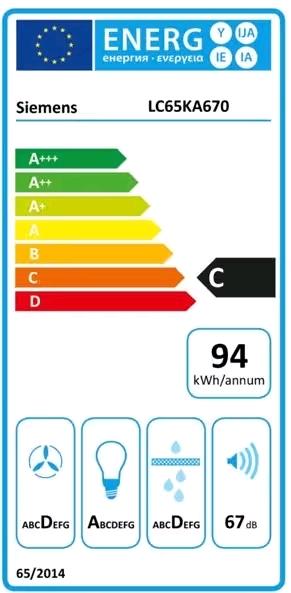 Energie-Label Siemens 9980027 (Wandhaube)
