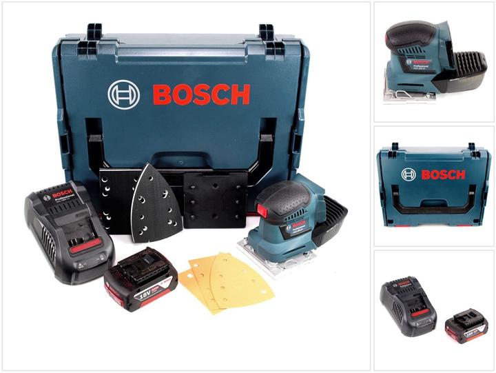 Bosch Professional Bosch GSS 18V-10 Accu Vlakschuurmachine 18V + 1x Accu 5.0Ah + Lader + L-Boxx (Vlakschuurmachine)