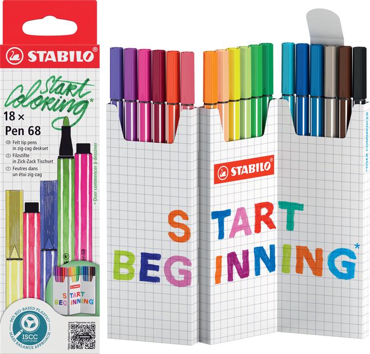 Produktbild STABILO Pen 68 (Sortiert, 18 x)