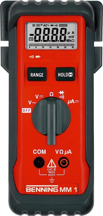 Immagine prodotto Benning Multimetro portatile digitale MM 1 K (CAT III 600V)