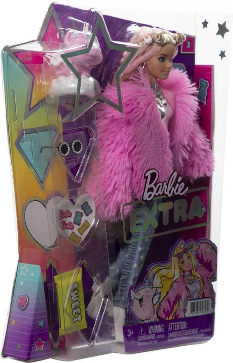Actual product image Barbie Extra Doll - Fluffy pink jacket
